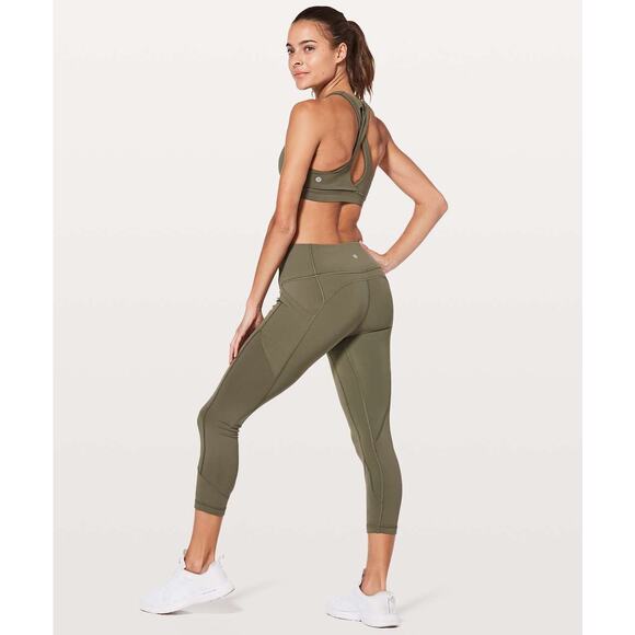 Lululemon All The Right Places Crop II 23" Sage sz 8 - Picture 2 of 6
